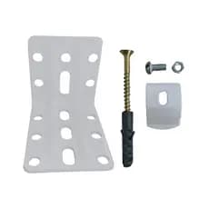 Kit 3 Suporte Em L Branco 4 X 5 Para Trilho Suíço Simples Parede