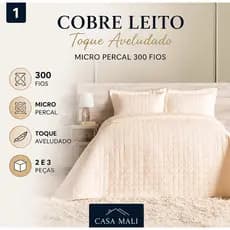 Cobre Leito Percal 300 Fios Toque Aveludado e Macio Colcha Casal Queen King Solteiro 2 e 3 Peças