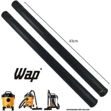 2 Tubo Extensor Prolongador Preto Aspirador Wap Gtw 10 12 20