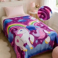 Cobertor Manta Infantil Flannel Solteiro Super Macia E Aconchegante Estampas Vivas