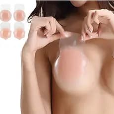 Sutiã Adesivo de Silicone Orelha de Coelho-Efeito Lift Sustentação Natural Reutilizável Tam Único