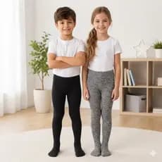 Meia-Calça Infantil Premium em Algodão e Elastano | Confortável e Resistente | Meninos e Meninas