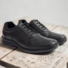 Sapato Social Conforto Masculino Formal Estiloso Cadarço 5090 Preto