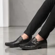 Sapato Social Fashion Couro Macio Conforto Masculino Formal Básico Elegante 3061