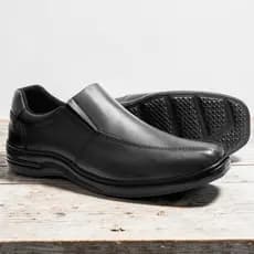Sapato Social Trabalho Couro Macio Conforto Masculino Formal Básico Elegante 5030