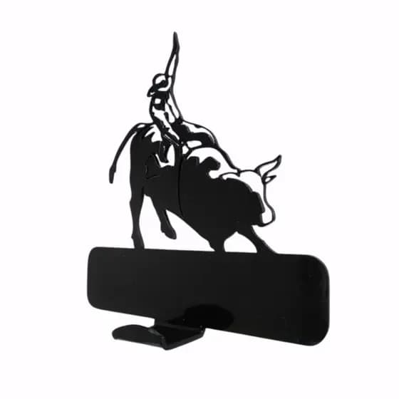 Cabide Suporte Porta Chapéu Boné Country Cowboy Acrílico Preto ou Porta com Fita Dupla Face