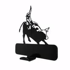 Cabide Suporte Porta Chapéu Boné Country Cowboy Acrílico Preto ou Porta com Fita Dupla Face