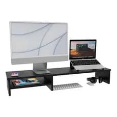 Suporte Dois Monitores Mesa Elevado Setup Gamer