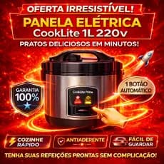 Panela Elétrica 1L 220V Antiaderente Compacta Cozimento Rápido Arroz Legumes Sopas Multifuncional