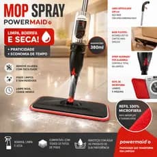 Rodo Mop Spray Reservatório Esfregão Rodo Mágico Limpa e Seca Microfibra Premium