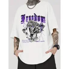 Camiseta Básica Busto Face It Calmly Masculina Feminina Algodão Camisa Unissex StreetWear