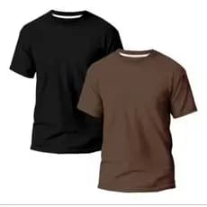 Kit 2 Camiseta Básica Tshirt Masculina Feminina Algodão Camisa Unissex Verão Moda Streetwear Lisa
