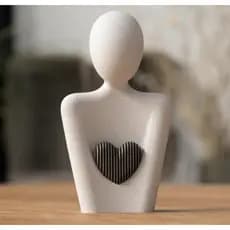 Estátua Emotiva (13cm) – Decoração com Significado Escultura moderna Estatueta minimalista Decoração nórdica