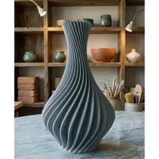 Vaso Espiral Decorativo Moderno Cachepot sala Texturizado torcido