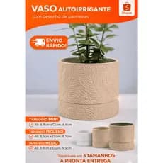 Vaso Autoirrigante Minimalista (Mini / Pequeno / Médio ou Kit) – Suas Plantas Sempre Lindas e Hidratadas!