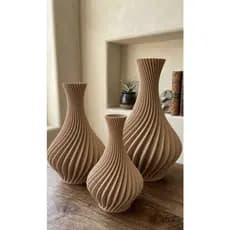 Vaso Moderno espiral sala Texturizado torcido Decorativo Futurista