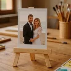 15 Mini Cavalete Suporte Base Apoio de Madeira para Mesa Cartão Foto Casamento Festa Menu Instax