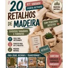 20 Retalho De Madeira Diversos Formatos E Tamanhos de Porta Retrato com PEQUENOS DEFEITOS