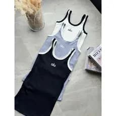 Kit Regata Alo Canelada Ribana Regatinha Alô Blusa Regata Canelada Básica Canelada