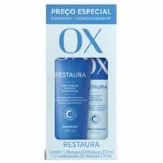 Promopack OX Cosméticos Restauracao Shampoo 375ml e Condicionador 170ml