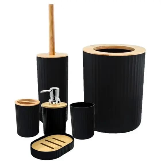 Conjunto de Acessório para Banheiro - Bambu 6 Peças