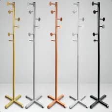 Cabideiro Chão Pé Piso Mancebo Metálico Porta Roupas Arara Vertical Design Moderno Resistente Luxo