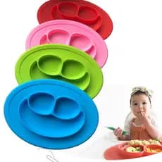 Conjunto Prato e Colher de Silicone para seu Bebe Livre BPA