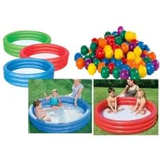 Piscina de agua grande 130 litros +10 bolinhas para piscina de bolinhas