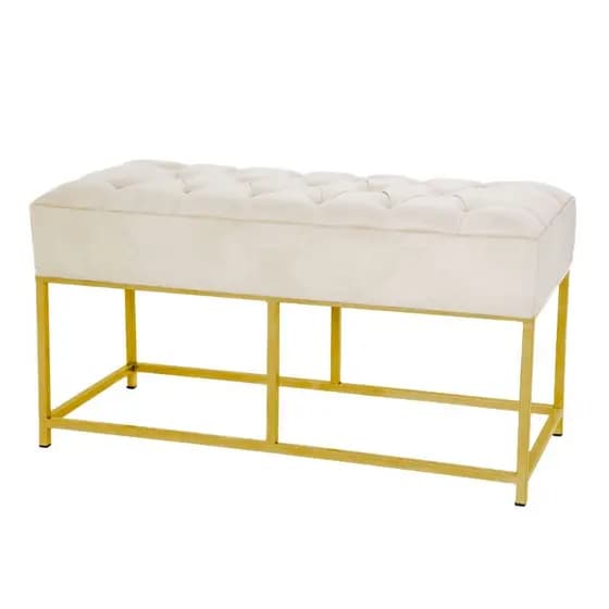Recamier Retangular Puff Reto De Luxo 80x36 Dourado Várias Cores