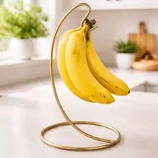 Suporte Para Banana Com Gancho Mesa Fruteira Organizador Balcao Cacho