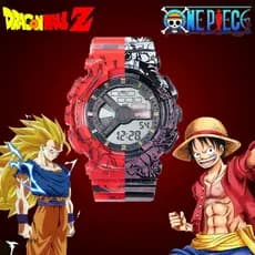 COD One Piece Dragon Ball Anime Men Relógio Esportivo Luffy Kakarotto Relógios Esportivos À Prova D'água Boy Gift Jump