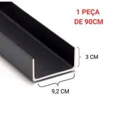 Barra De Viga U Simples 92 X 30mm - 1 Peça de 90CM - Aço Espessura 2mm
