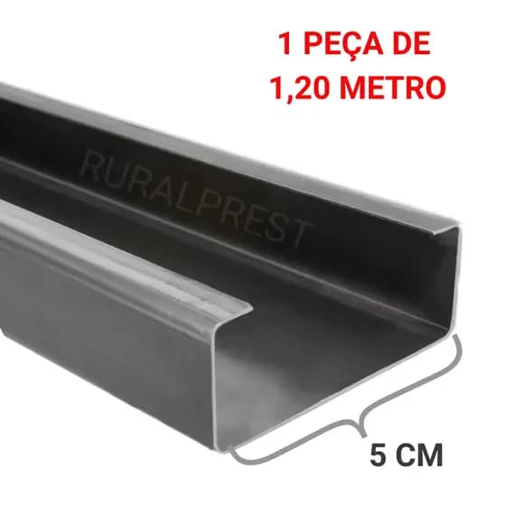 VIGA U ENRIJECIDA / FERRO U ENRIJECIDO - 2 POLEGADAS - 1 PEÇA DE 1,20 METRO