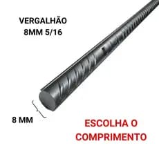 VERGALHÃO 8MM 5/16 P - ESCOLHA O TAMANHO