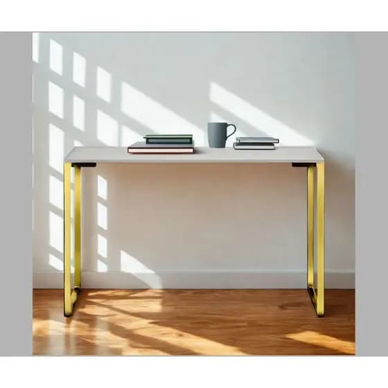 Mesa Escritório Industrial 110x50cm em Ferro e MDF Home Office Estudo Mesa Moderna Decoração
