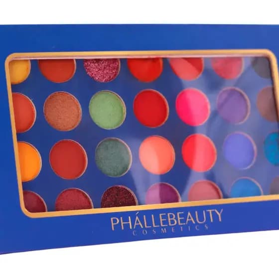 Paleta De Sombras 28 Cores Blue Gold Phállebeauty Ph7004