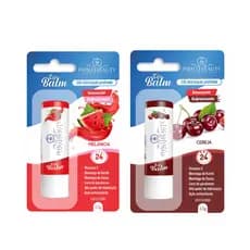 Kit 2 Lip Balm Melancia + Cereja FPS 24 Phállebeauty Cor nos Lábios