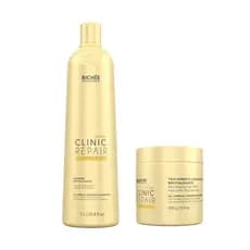 Kit Shampoo 1L e Máscara 500g Profissional Hidratação e Nutrição Clinic Repair Richée Professional