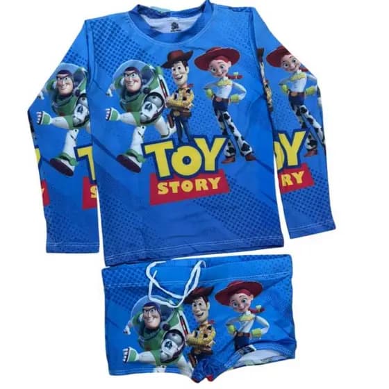 Roupa Uv Infantil Com Blusa De Proteção Solar E Sunga roupa de banho praia piscina infantil