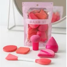 Kit 5 Esponja de Maquiagem Macia Com Espatula Multi Funcional Beleza Profissional Envio Imediato