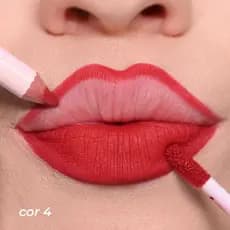 Lip Combo Kit Lápis Labial + Batom Líquido Matte Maquiagem de Longa Duração Alta Pigmentação Acabamento Mate