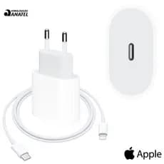 Kit Carregador Turbo 20W Compatível c iPhone Cabo+Fonte Rápida iOS 8–14 Pro Max com Garantia 3 meses