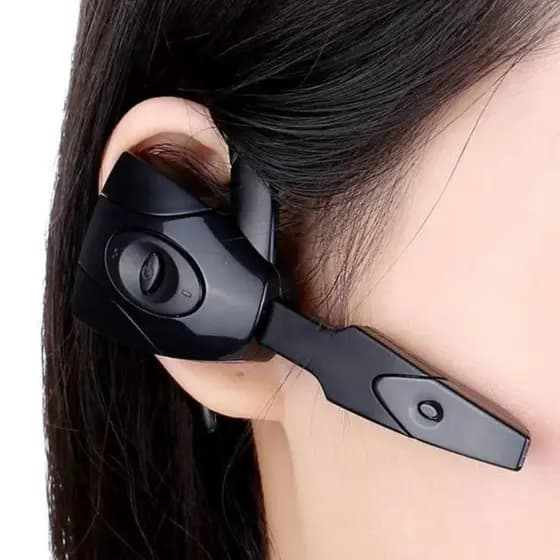 Fone de Ouvido Bluetooth Earbuds Com Cancelamento De Ruído E Microfone modelo gancho de orelha preto