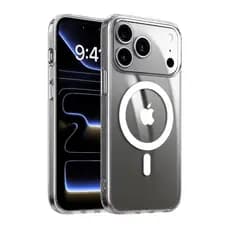 Capa Capinha Case MagSafe P/ iPhone 12 13 14 15 16e 17 Pro e Max Magnética Transparente Anti Impacto