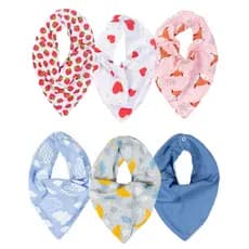 Kit 3, 5 ou 10 Babador Bandana Malha de Algodão Bebê Menina Menino