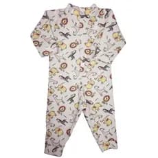 Pijamão Bebê Plush Manga Longa Estampado Em Tamanhos 1 2 e 3