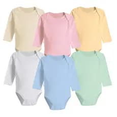 Body Roupa de Bebê Manga Longa 100% Algodão Enxoval Infantil