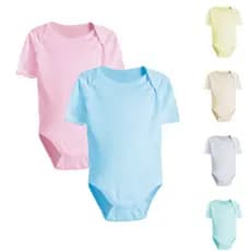 Body Bebê Diversas Cores Liso Manga Curta 100% Algodão P/M/G