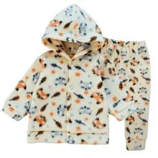 Conjunto Bebê Agasalho Longo E Calça Soft Peluciado Inverno