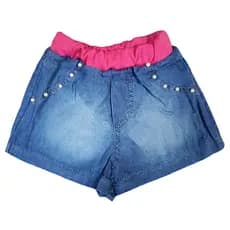 Short Verão Infantil Jeans Bebê Estilosa Menina